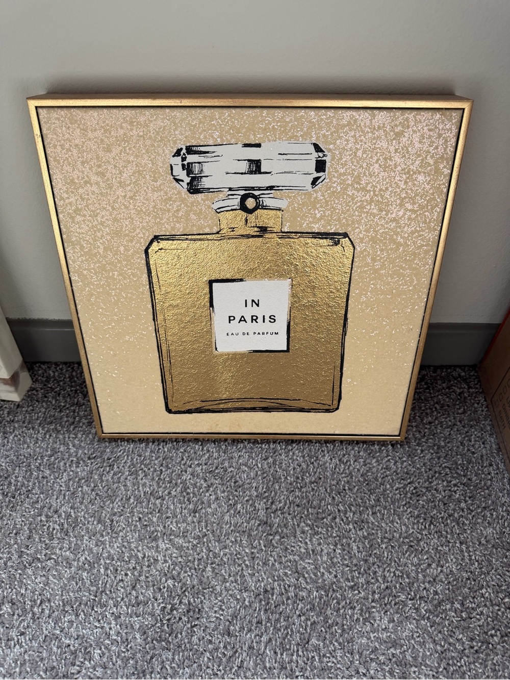 Gold 'In Paris' Perfume Bottle Wall Art Set of 2